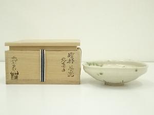 加藤弥右衛門造　弥七田手織部平茶碗（共箱）